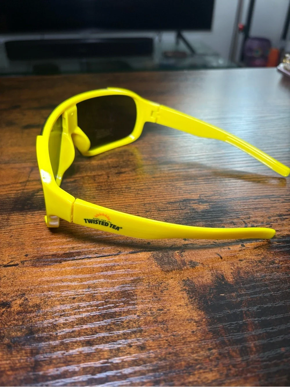 Twisted Tea Limited Edition Neon Yellow Shield Sunglasses